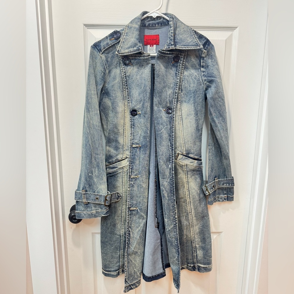 Women’s vintage denim trench coat size S